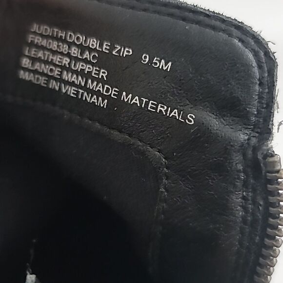 Frye Judith Black Leather Double Zip Ankle Boots - Picture 10 of 10